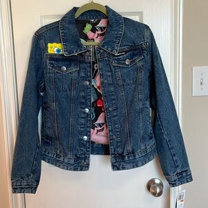 NWT Members Only X Nickelodeon Sponge Bob Reversible Jean Jacket